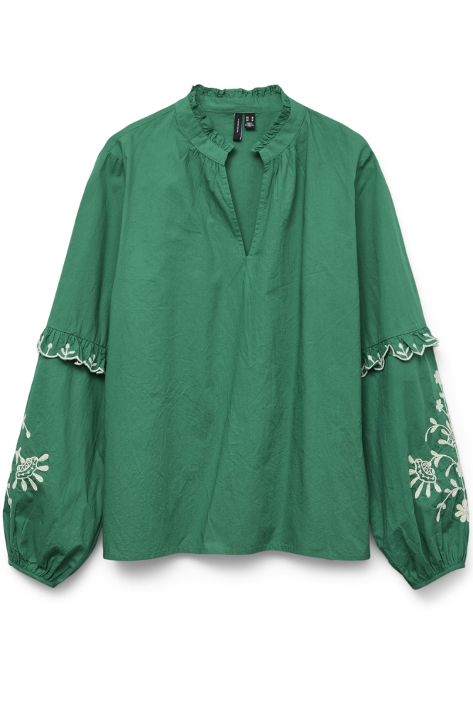 VMNOEL LS TOP WVN 10325338 BOSPHORUS/BIRCH EMBR